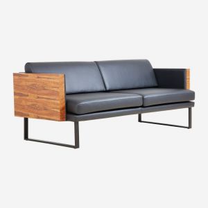 Minimax Office Sofa with Wooden Arms