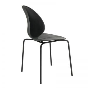 SEYGA - Waiting Chair Black Plastic With Metal Legs