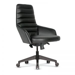 NORA - Conference Armchair With Plastic Leg & Synchron Mechanism