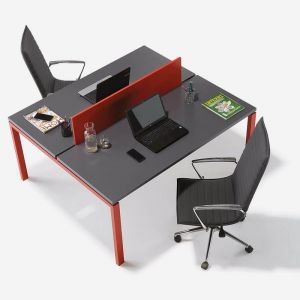 2 Person Office Workstation - Steel