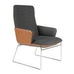 Vento Single Waiting and Guest Chair with Chrome Leg