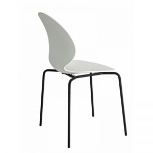 SEYGA - Waiting Chair White Plastic With Metal Legs