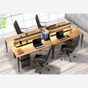 4 Person Office Workstation - Polo